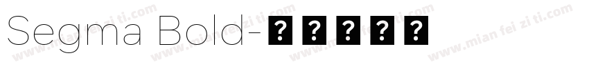 Segma Bold字体转换